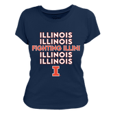 Illinois Fighting Illini Stacked Women's Tee Shirt