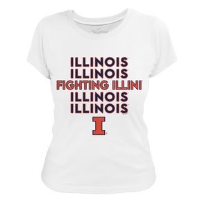Illinois Fighting Illini Stacked Women's Tee Shirt