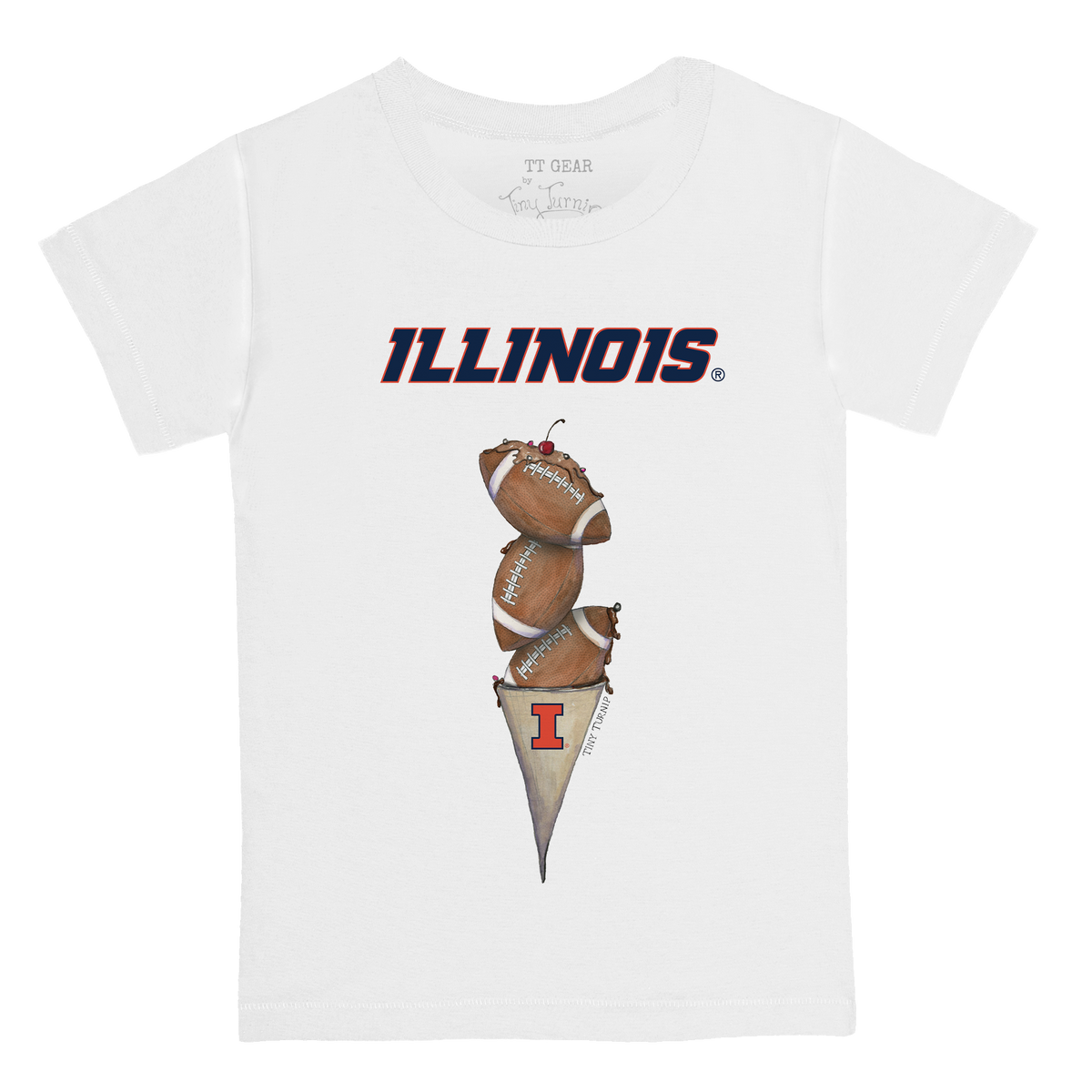 Illinois Fighting Illini Football Triple Scoop Kid's Tee Shirt
