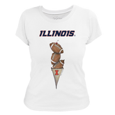 Illinois Fighting Illini Football Triple Scoop Women's Tee Shirt