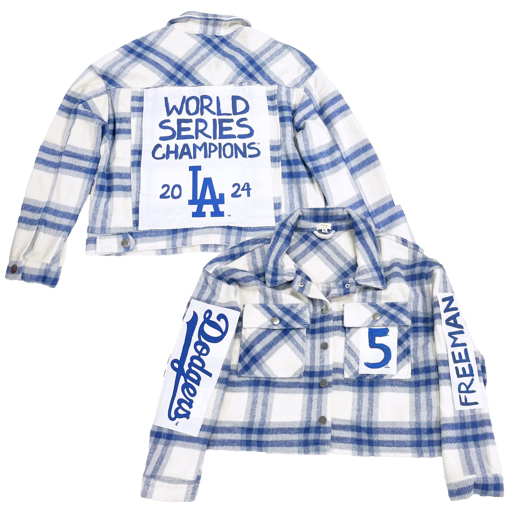 LA Dodgers Chelsea Freeman World Series Player Flannel