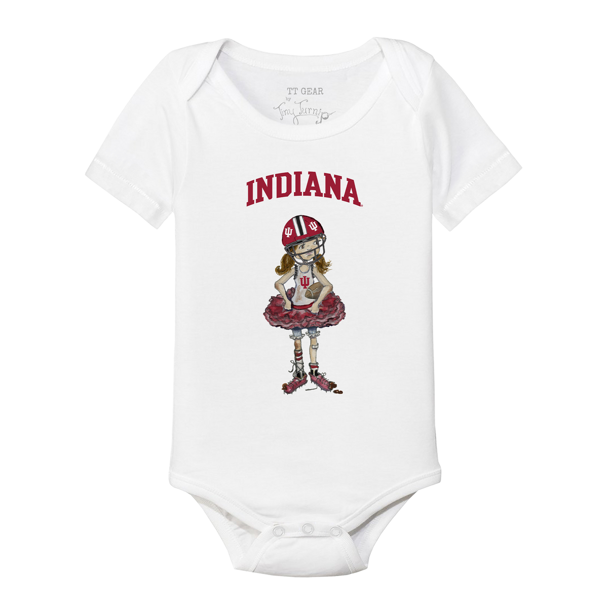 Indiana Hoosiers Babes Short Sleeve Snapper