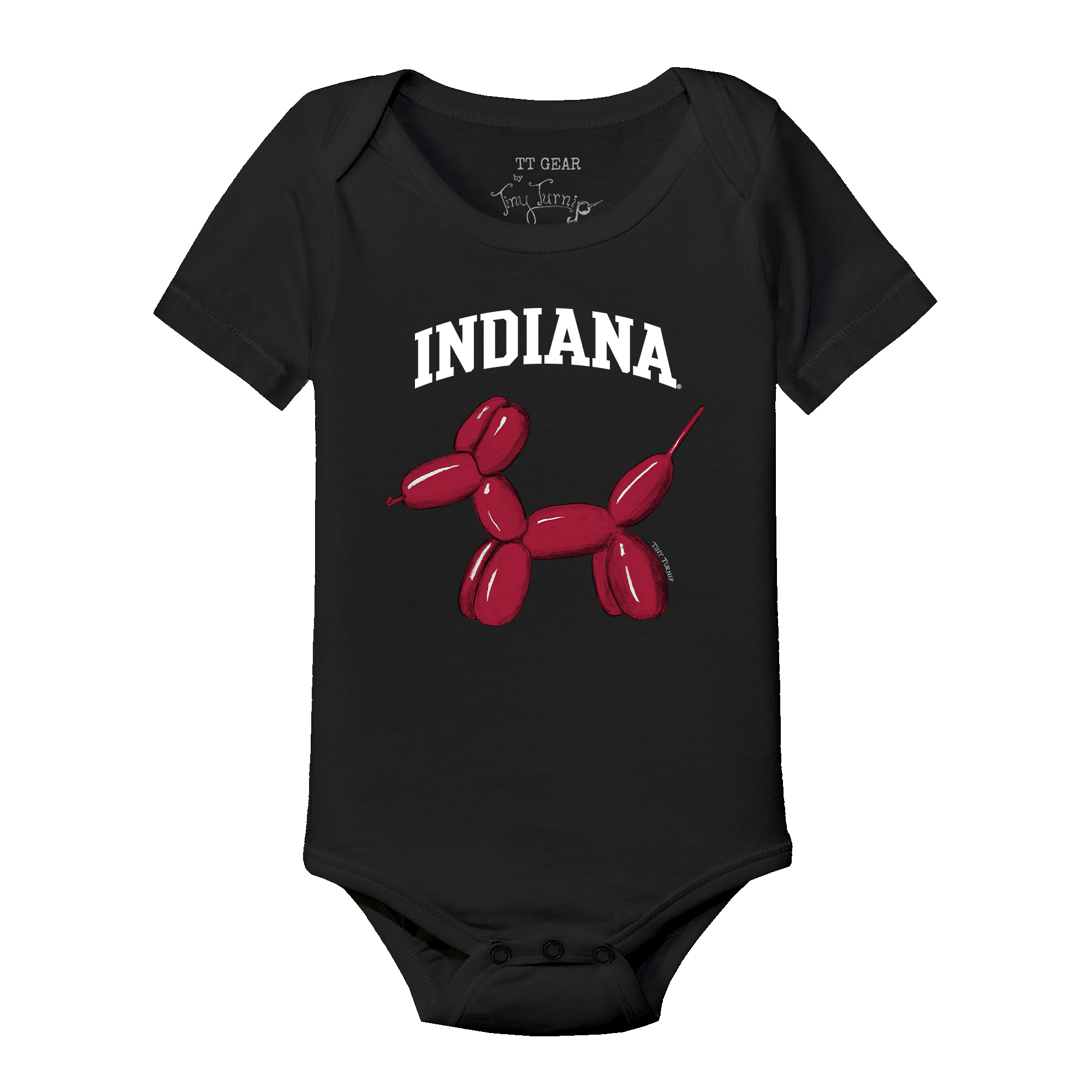 Indiana Hoosiers Balloon Dog Short Sleeve Snapper | Tiny Turnip