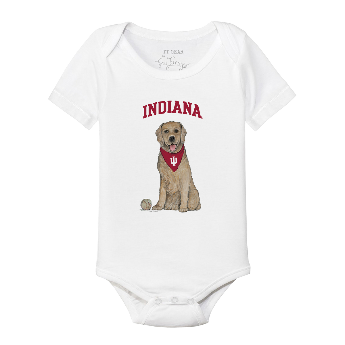 Indiana Hoosiers Golden Retriever Short Sleeve Snapper