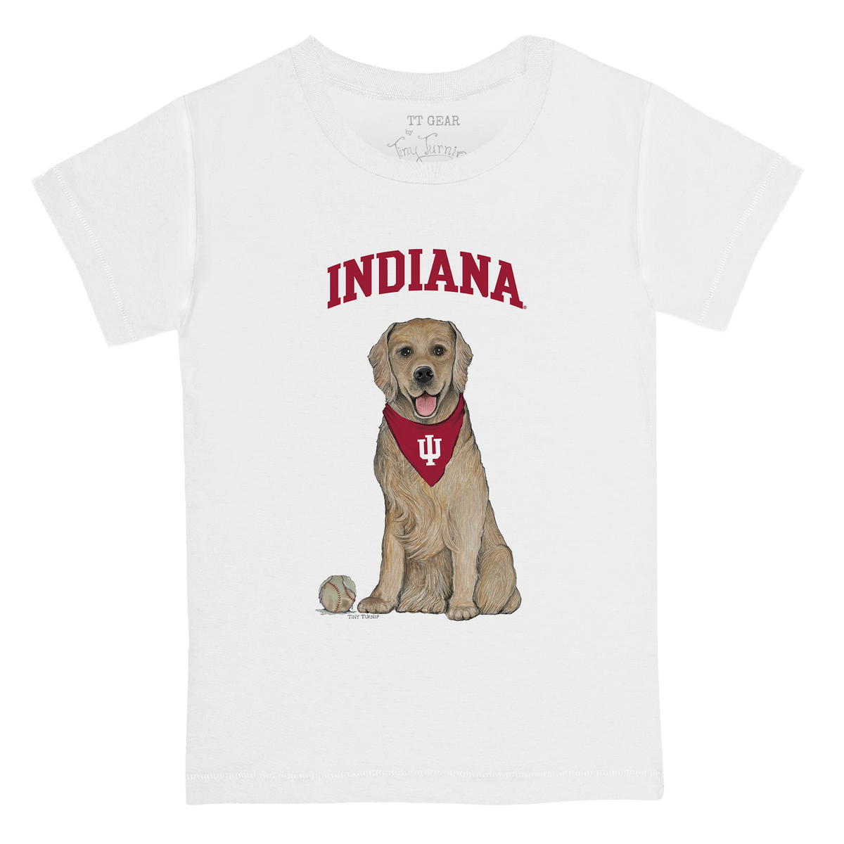 Indiana Hoosiers Golden Retriever Kid's Tee Shirt