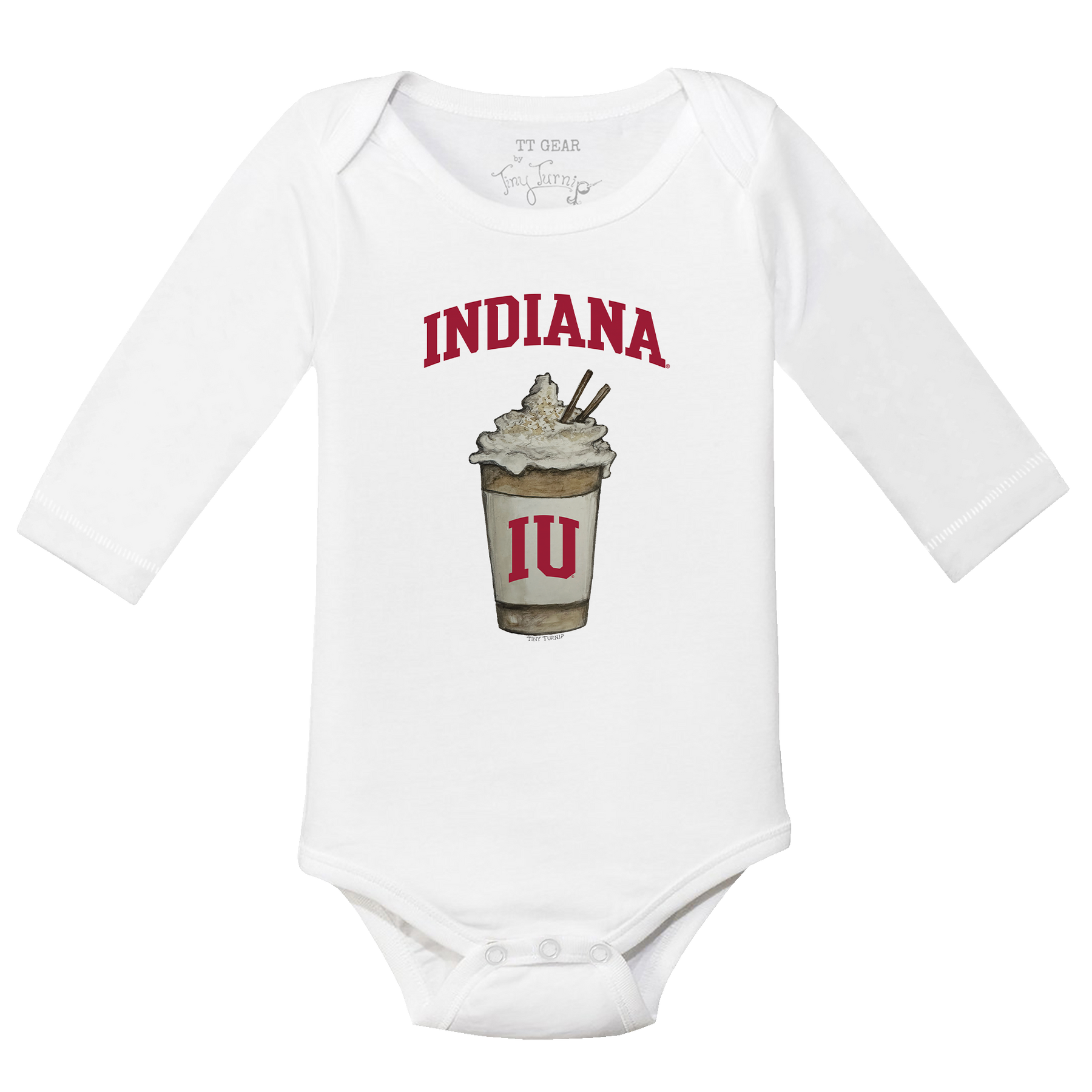 Indiana Hoosiers Latte Long-Sleeve Snapper