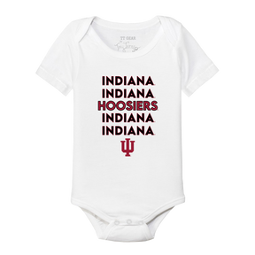 Indiana Hoosiers Stacked Short Sleeve Snapper