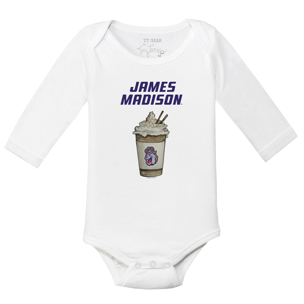 James Madison Dukes Latte Long-Sleeve Snapper