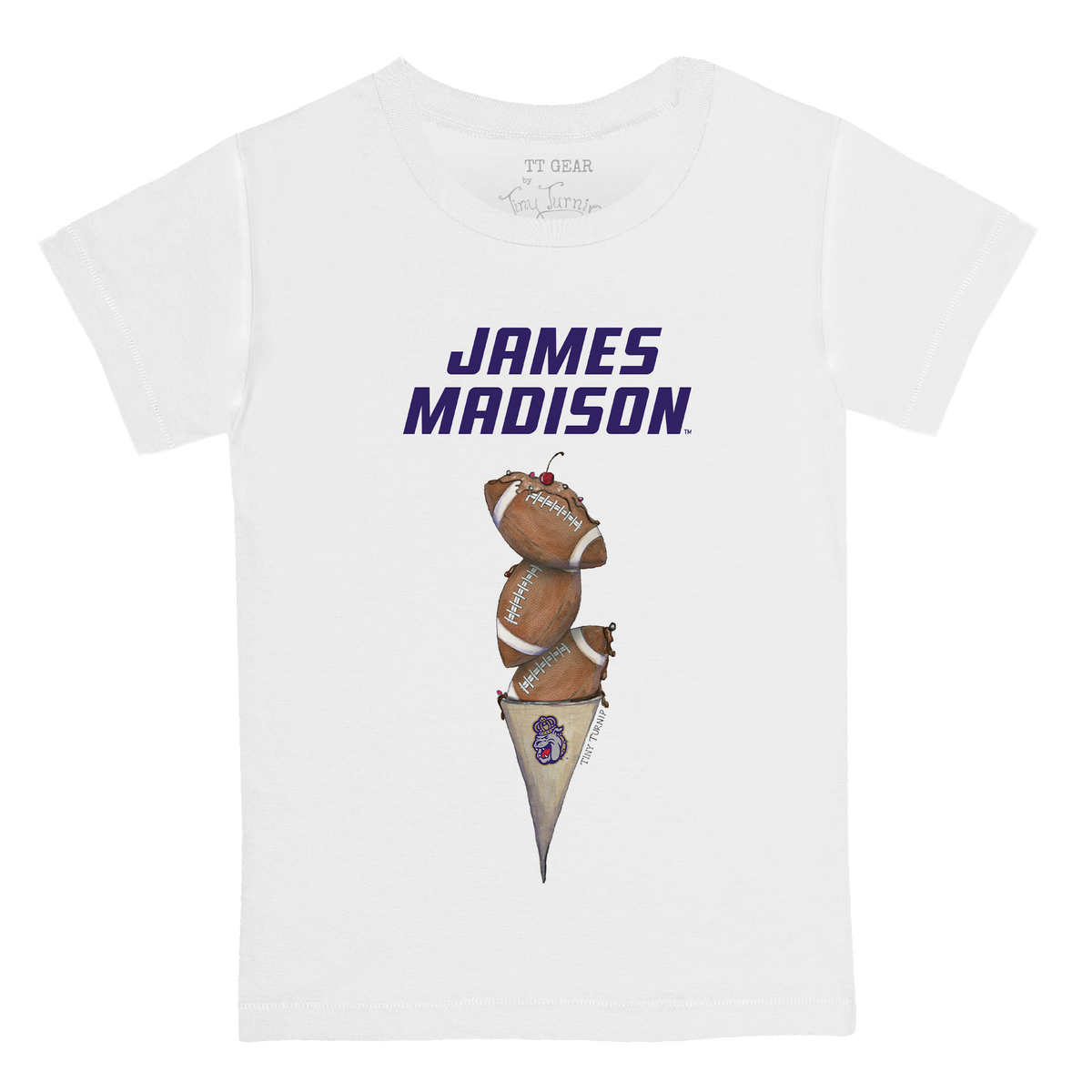 James Madison Dukes Football Triple Scoop Kid's Tee Shirt
