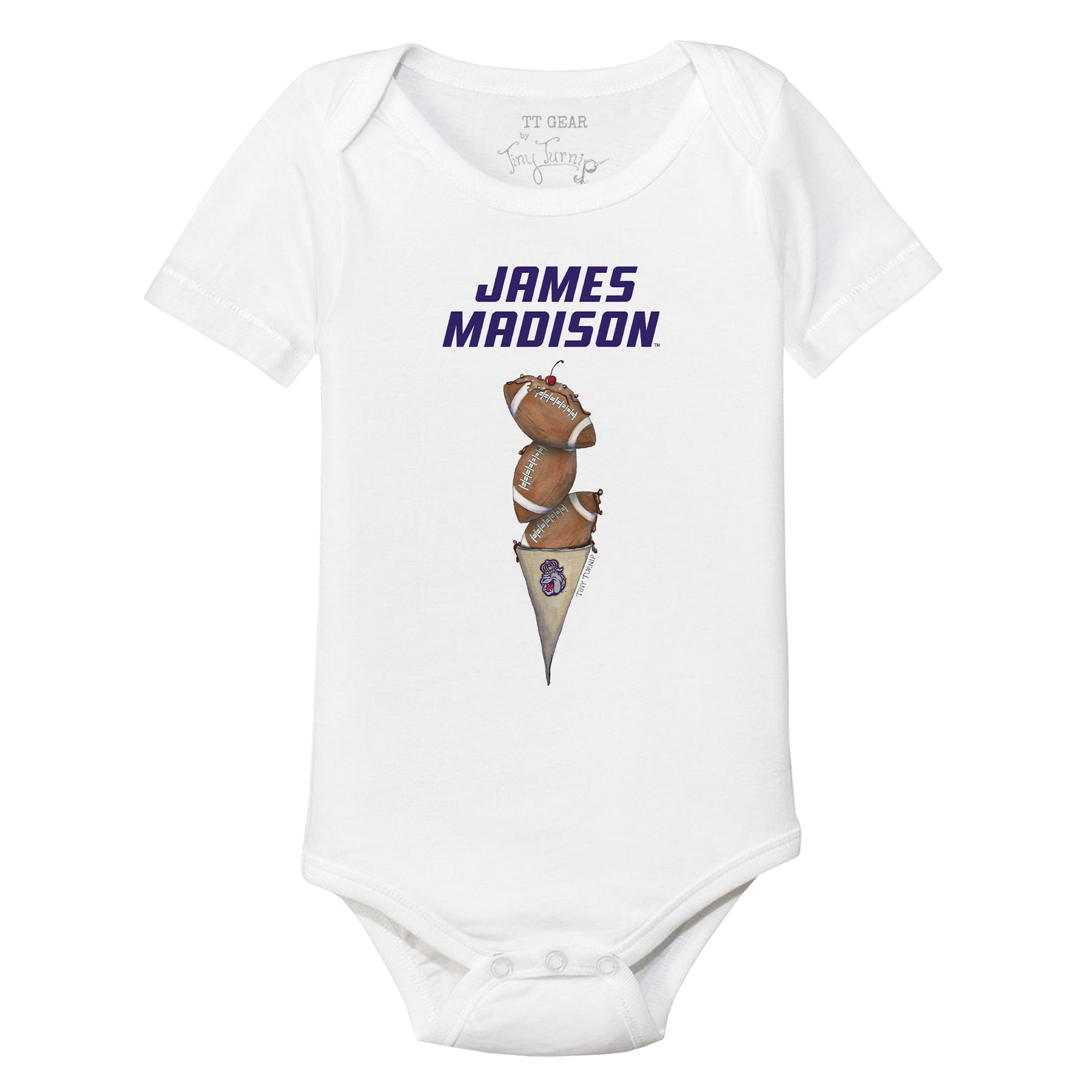 James Madison Dukes Football Triple Scoop Short Sleeve Snapper
