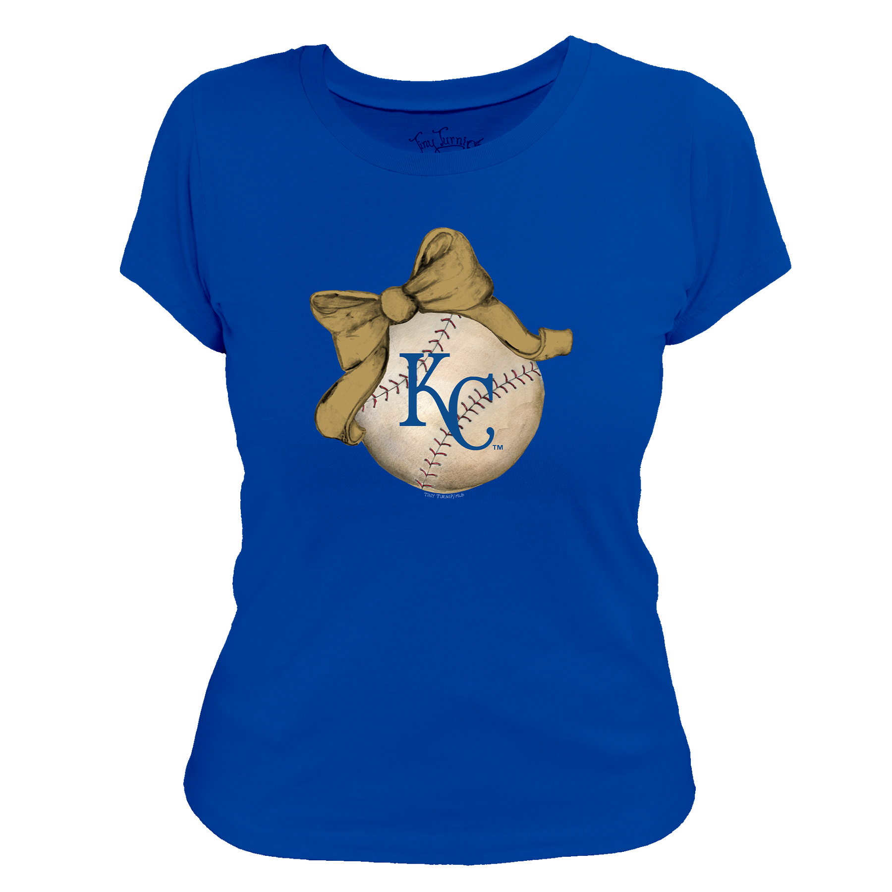 Kansas City Royals Baseball Bow Tee Shirt