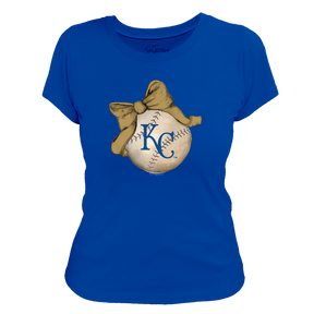 Kansas City Royals Baseball Bow Tee Shirt