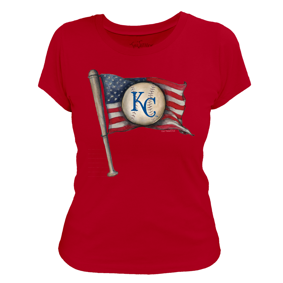 Kansas City Royals Baseball Flag Women's Tee Shirt