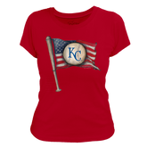Kansas City Royals Baseball Flag Women's Tee Shirt