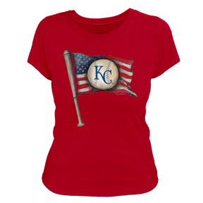 Kansas City Royals Baseball Flag Women's Tee Shirt