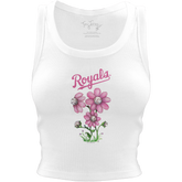 Kansas City Royals Blooming Baseballs Crop Tank - Tiny Turnip