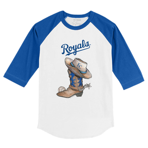 Kansas City Royals Cowboy Boot 3/4 Royal Blue Sleeve Raglan