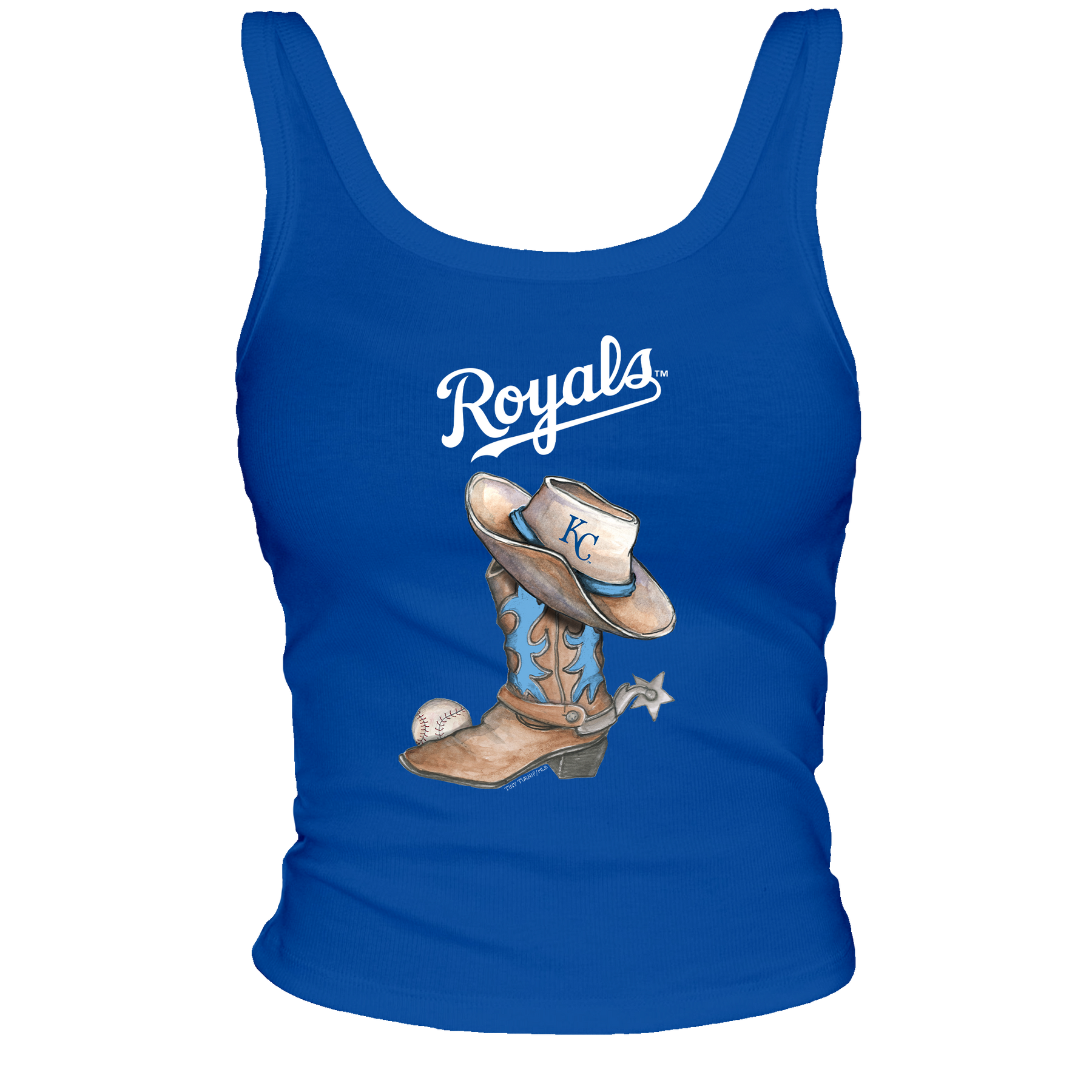 Kansas City Royals Cowboy Boot Ribbed Tank - Tiny Turnip