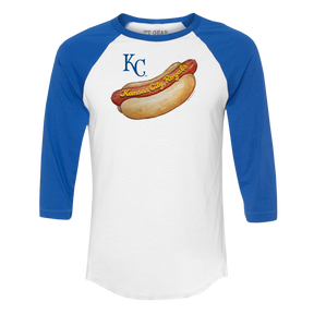 Kansas City Royals Hot Dog 3/4 Royal Blue Sleeve Raglan