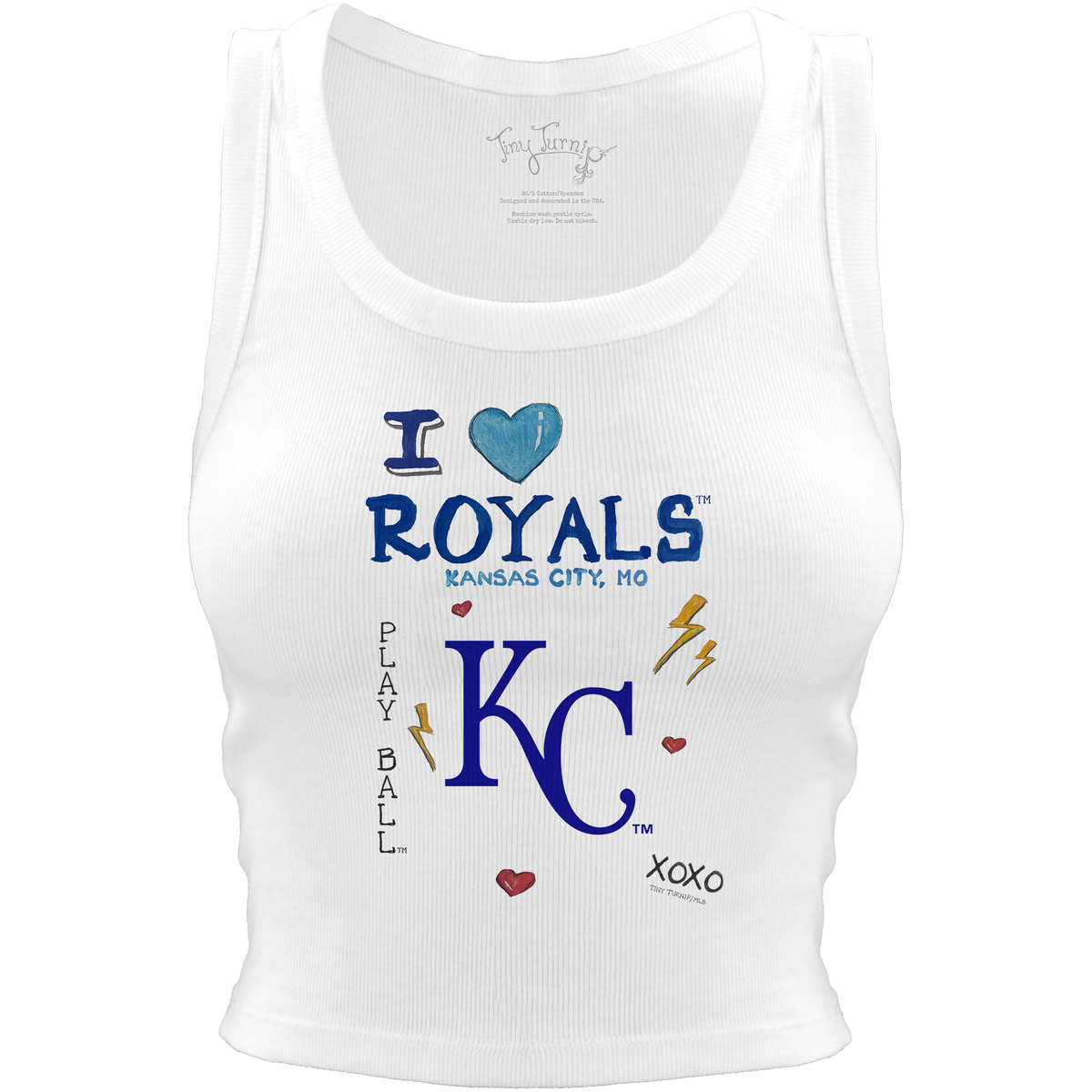 Kansas City Royals I Heart Team Crop Tank - Tiny Turnip