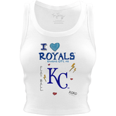Kansas City Royals I Heart Team Crop Tank - Tiny Turnip