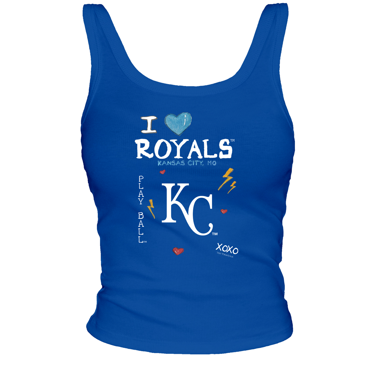 Kansas City Royals I Heart Royals Ribbed Tank - Tiny Turnip