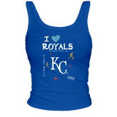 Kansas City Royals I Heart Royals Ribbed Tank - Tiny Turnip