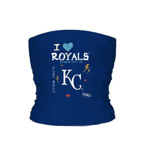 Kansas City Royals I Heart Royals Tube Top - Tiny Turnip