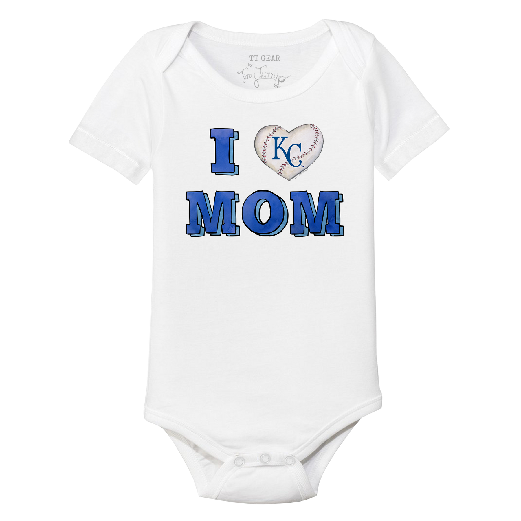 Kansas City Royals I Love Mom Short Sleeve Snapper