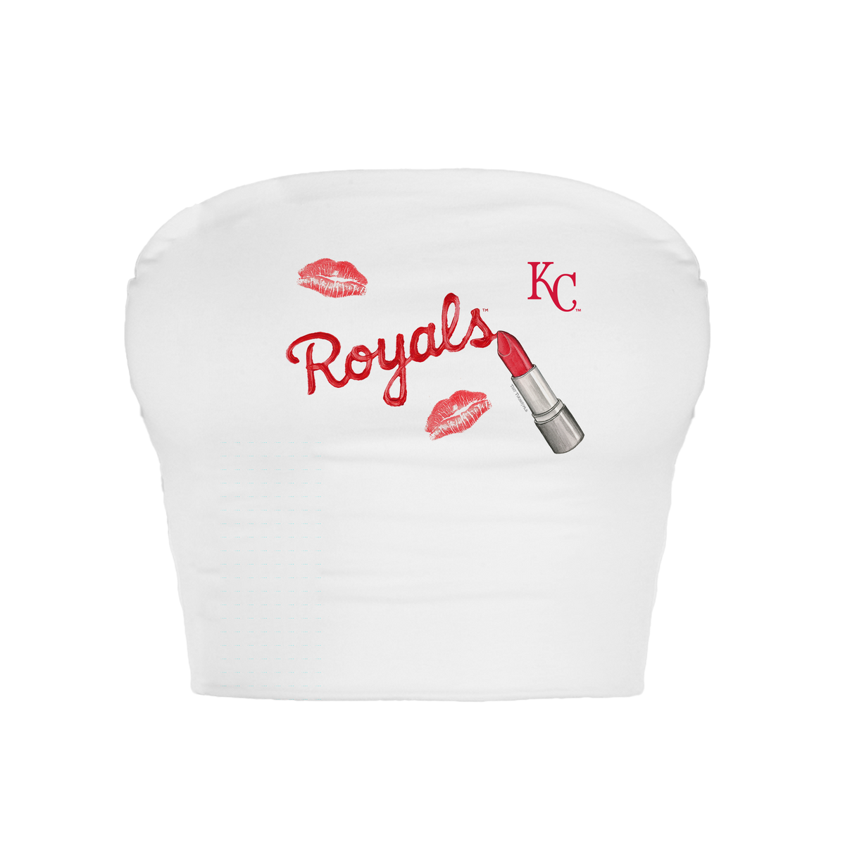 Kansas City Royals Lipstick Crop Tube Top - Tiny Turnip