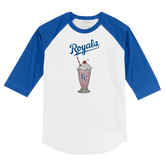 Kansas City Royals Milkshake 3/4 Royal Blue Sleeve Raglan