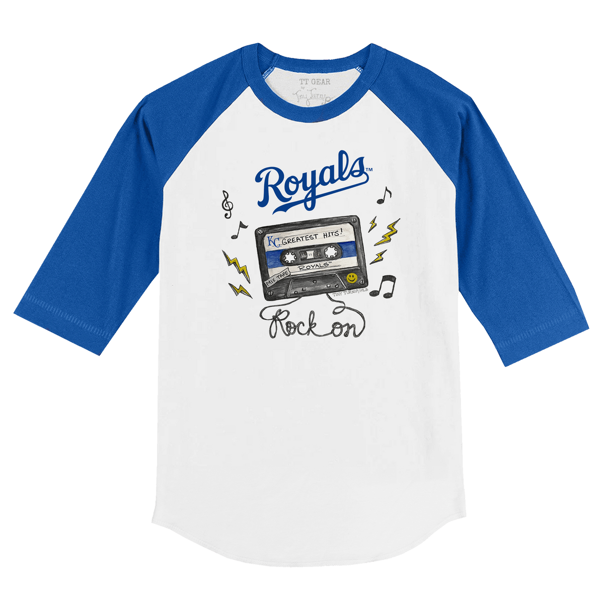 Kansas City Royals Mixtape 3/4 Royal Blue Sleeve Raglan