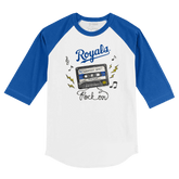 Kansas City Royals Mixtape 3/4 Royal Blue Sleeve Raglan