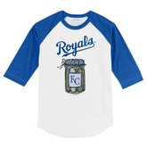 Kansas City Royals Pickle Jar 3/4 Royal Blue Sleeve Raglan