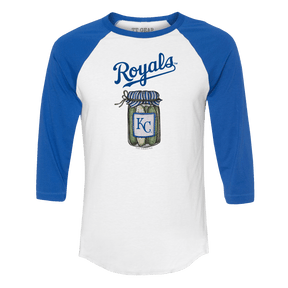 Kansas City Royals Pickle Jar 3/4 Royal Blue Sleeve Raglan