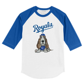 Kansas City Royals Puddy 3/4 Royal Blue Sleeve Raglan - Tiny Turnip