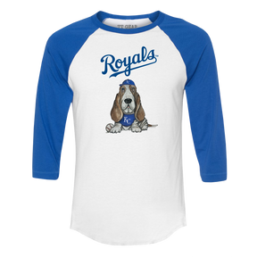 Kansas City Royals Puddy 3/4 Royal Blue Sleeve Raglan - Tiny Turnip
