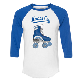 Kansas City Royals Retro Skate 3/4 Royal Blue Sleeve Raglan