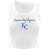 Kansas City Royals Logo Script Crop Tank - Tiny Turnip