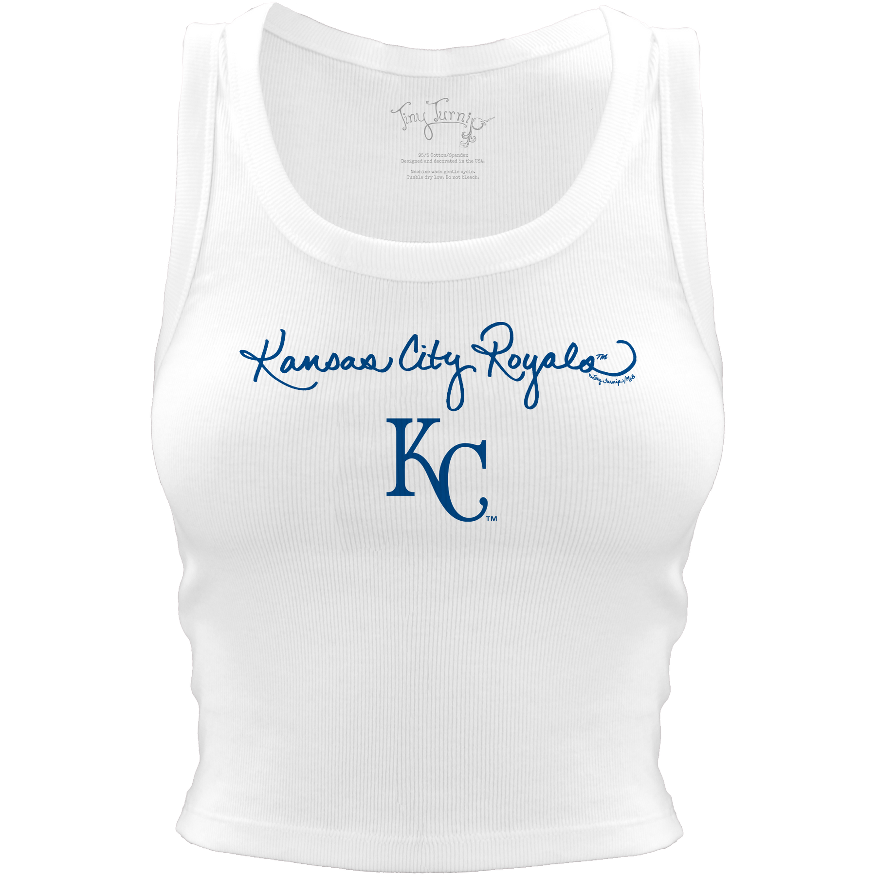 Kansas City Royals Logo Script Crop Tank - Tiny Turnip