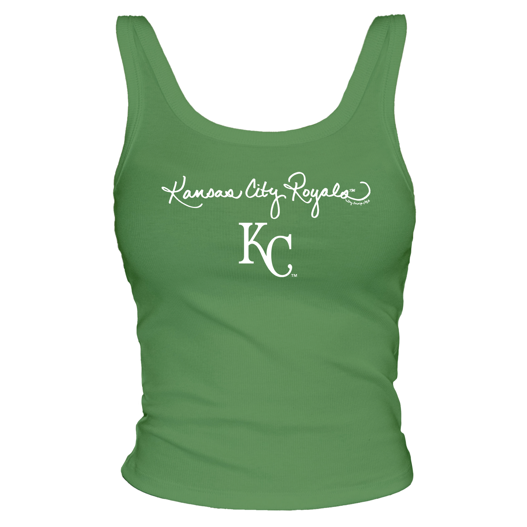 Kansas City Royals Logo Script Ribbed Tank - Tiny Turnip