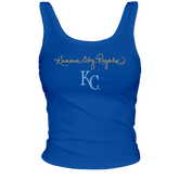 Kansas City Royals Logo Script Ribbed Tank - Tiny Turnip