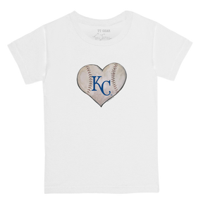 Kansas City Royals Stitched Heart Kid's Tee Shirt - Tiny Turnip