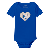 Kansas City Royals Stitched Heart Short Sleeve Snapper - Tiny Turnip