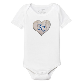 Kansas City Royals Stitched Heart Short Sleeve Snapper - Tiny Turnip