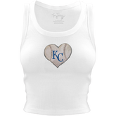 Kansas City Royals Baseball Heart Crop Tank - Tiny Turnip