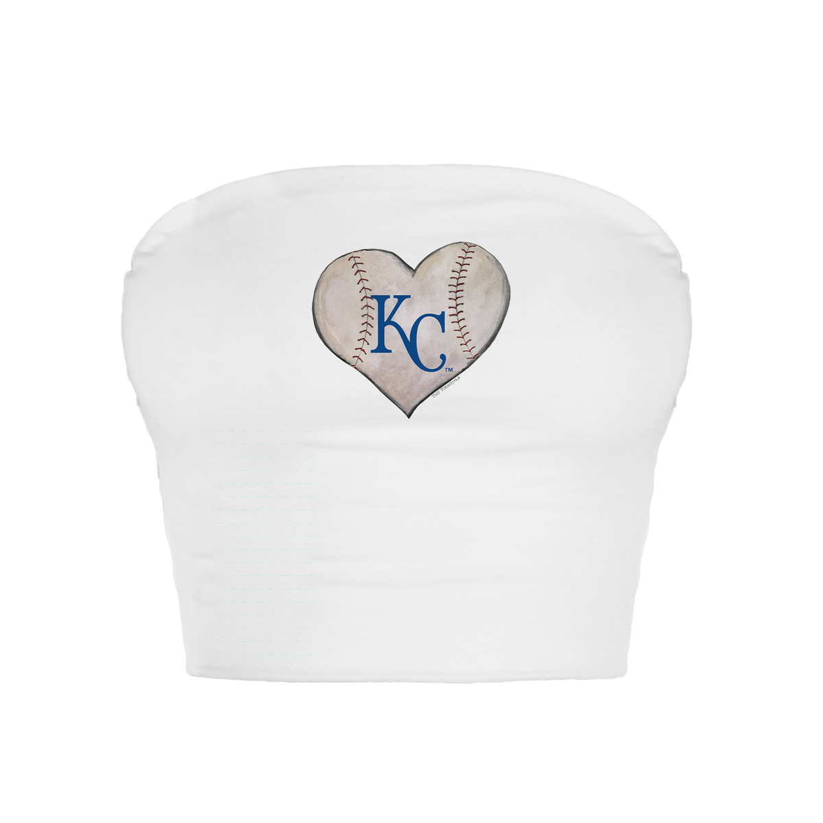 Kansas City Royals Stitched Heart Crop Tube Top - Tiny Turnip