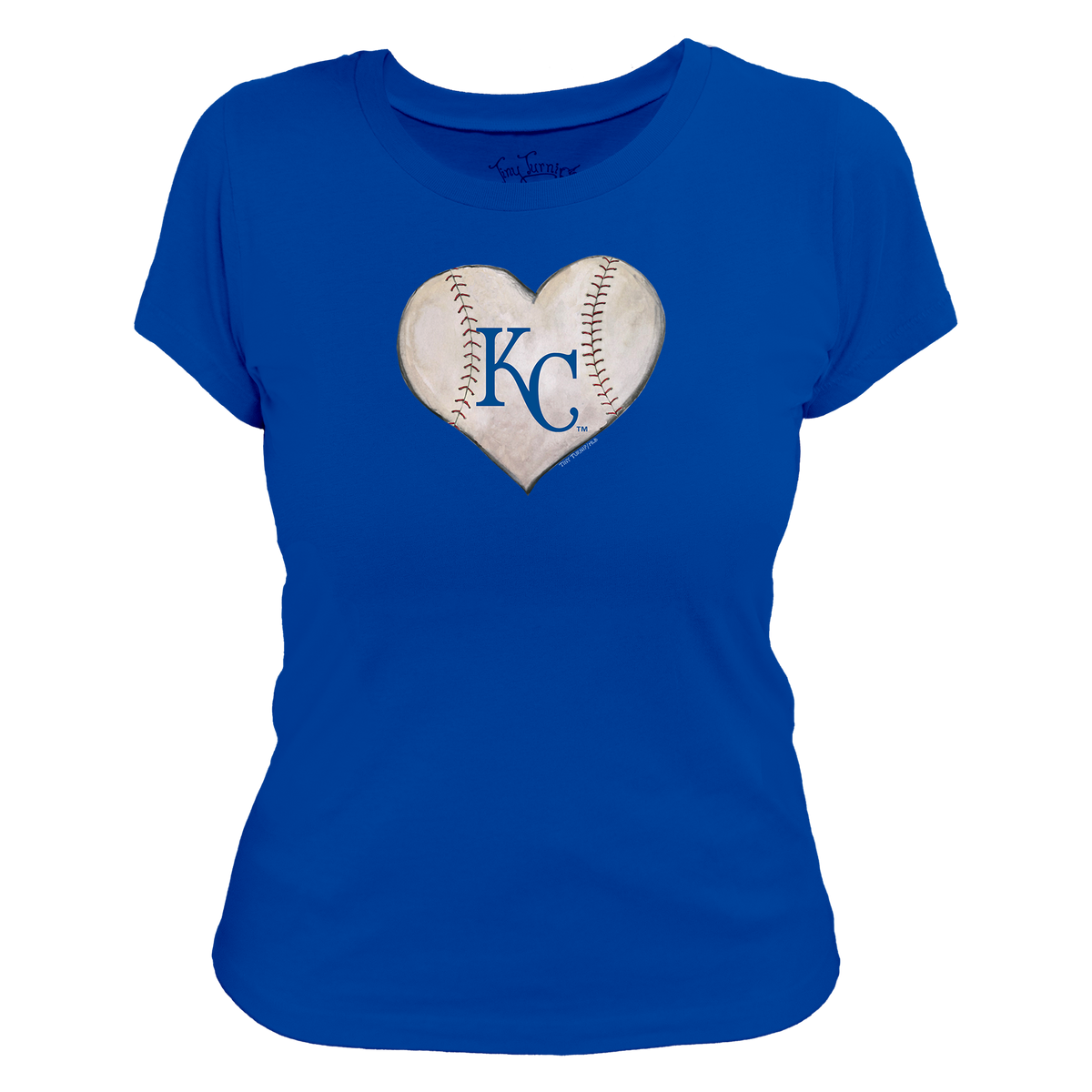 Kansas City Royals Stitched Heart Women's Tee Shirt - Tiny Turnip
