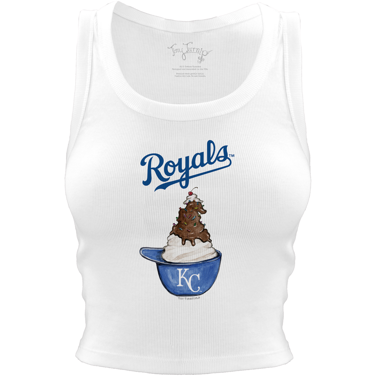 Kansas City Royals Sundae Helmet Crop Tank - Tiny Turnip