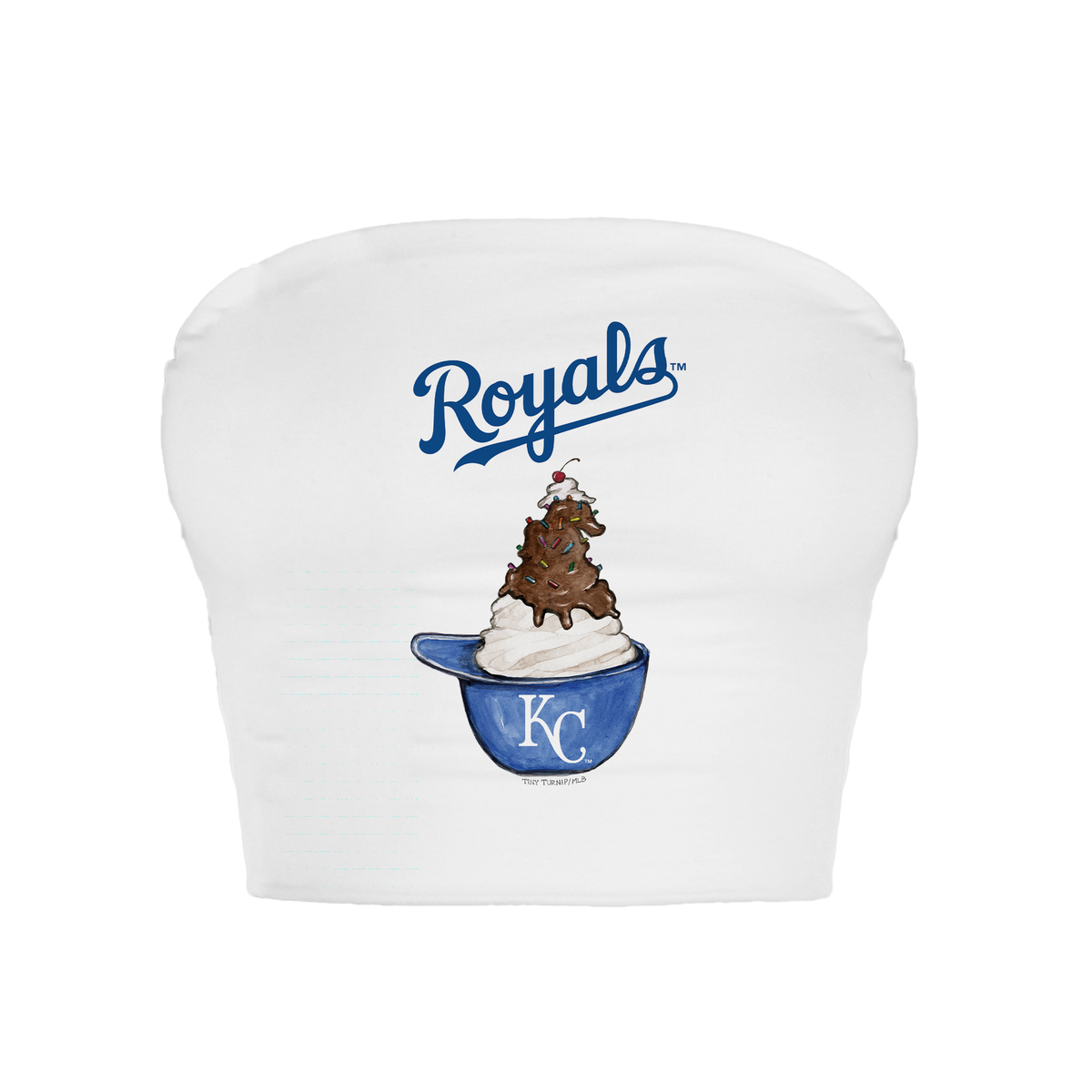 Kansas City Royals Sundae Helmet Crop Tube Top - Tiny Turnip
